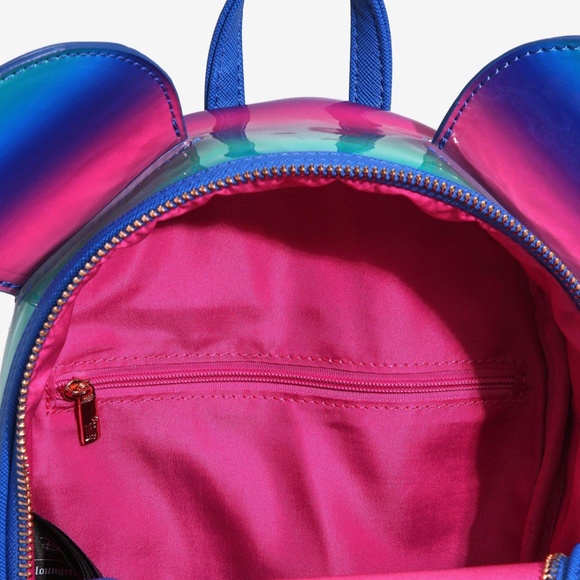 Loungefly Minnie Mouse Striped Mini Backpack - Picture 4 of 4